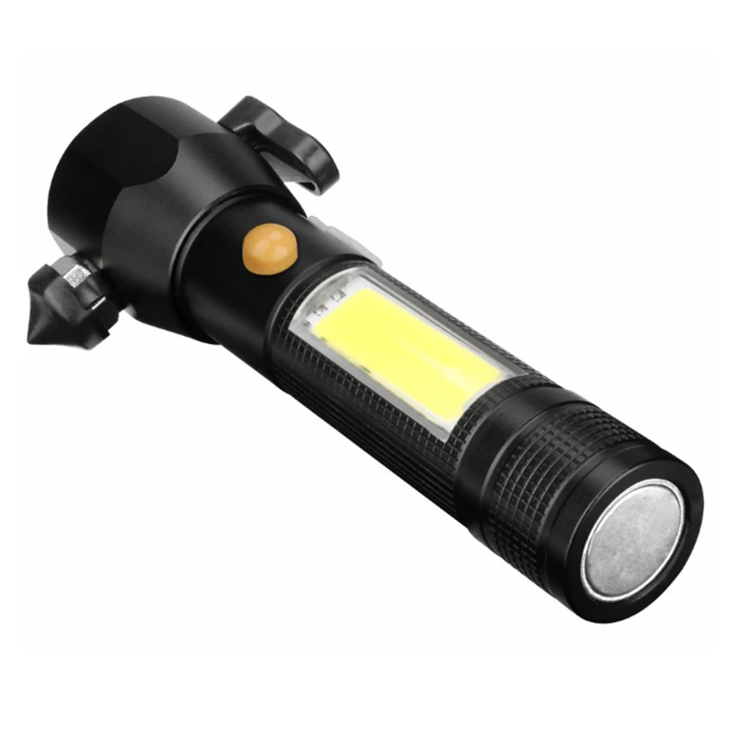 LED Safety Rescue Hammer Emergency Escape Flashlight