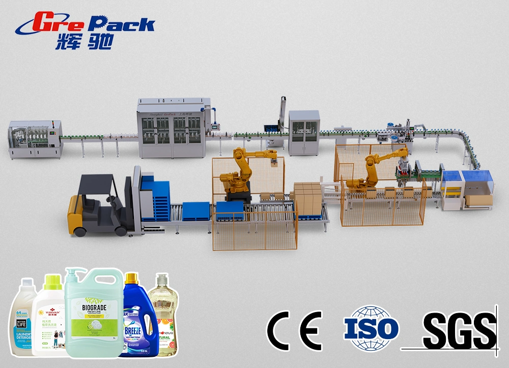 Servo Controlled Factory Price Automatic Liquid Soap/Hand Sanitizer/Shower Gel Filling Line
