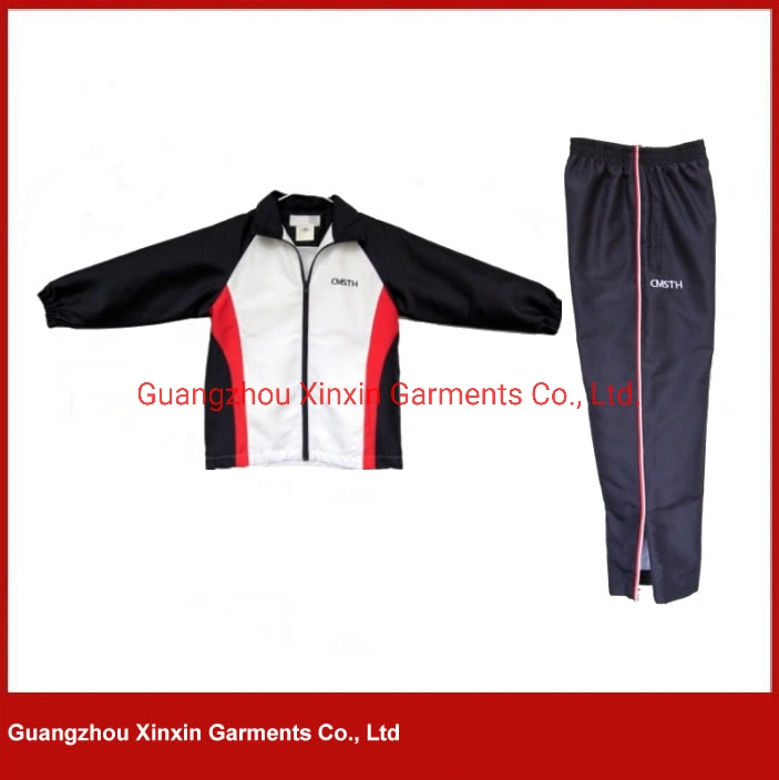 Men's Hoody Wholesale Sweat Suits Jogging Suits Sports Wear Black Track Suit (T418)