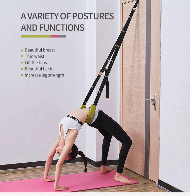 High Quality Yoga Waist Back Stretch Band Multi-Purpose Door Flexibility Assist Stretch Band Yoga Leg Stretcher Strap