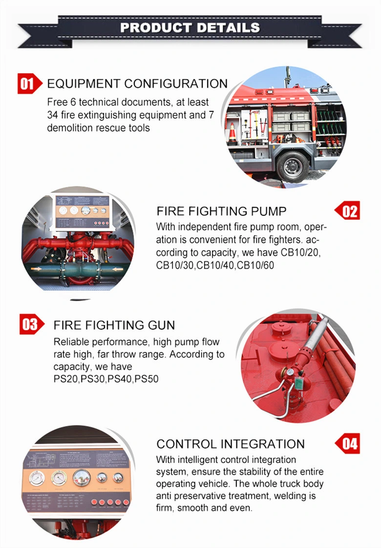 4X2 DFAC Double Cabin 4000 Litres 4000L 1000gallons Fire Fighting Vehicle