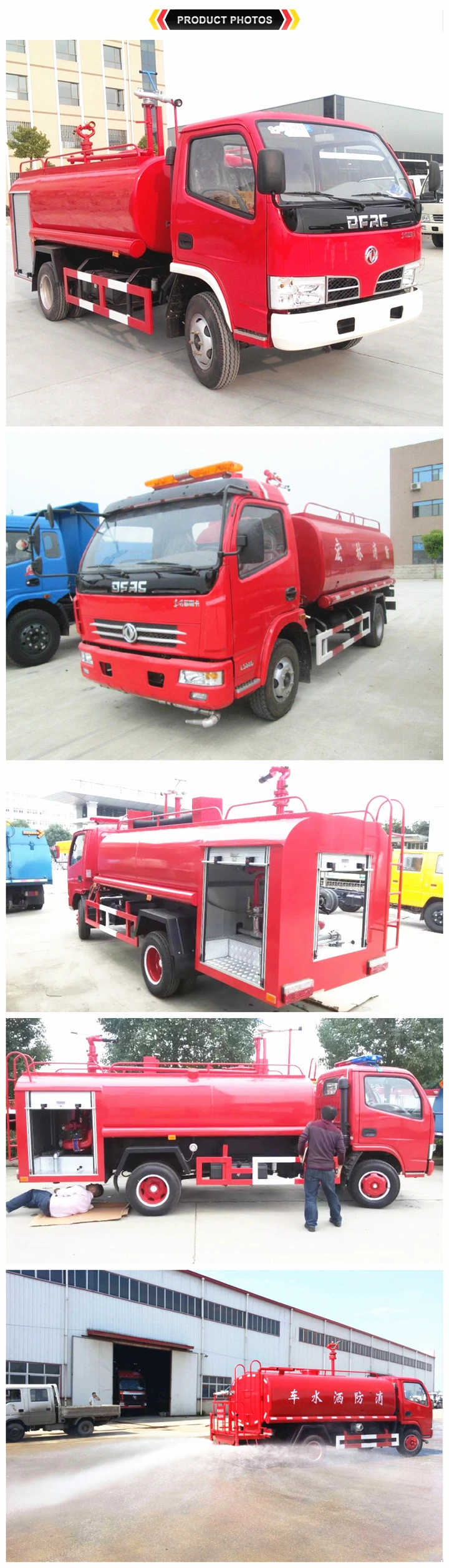 DFAC Original Manufacturer 3, 000 Litres or 3000L Mini Water Sprinker Fire Truck with Single Cabin