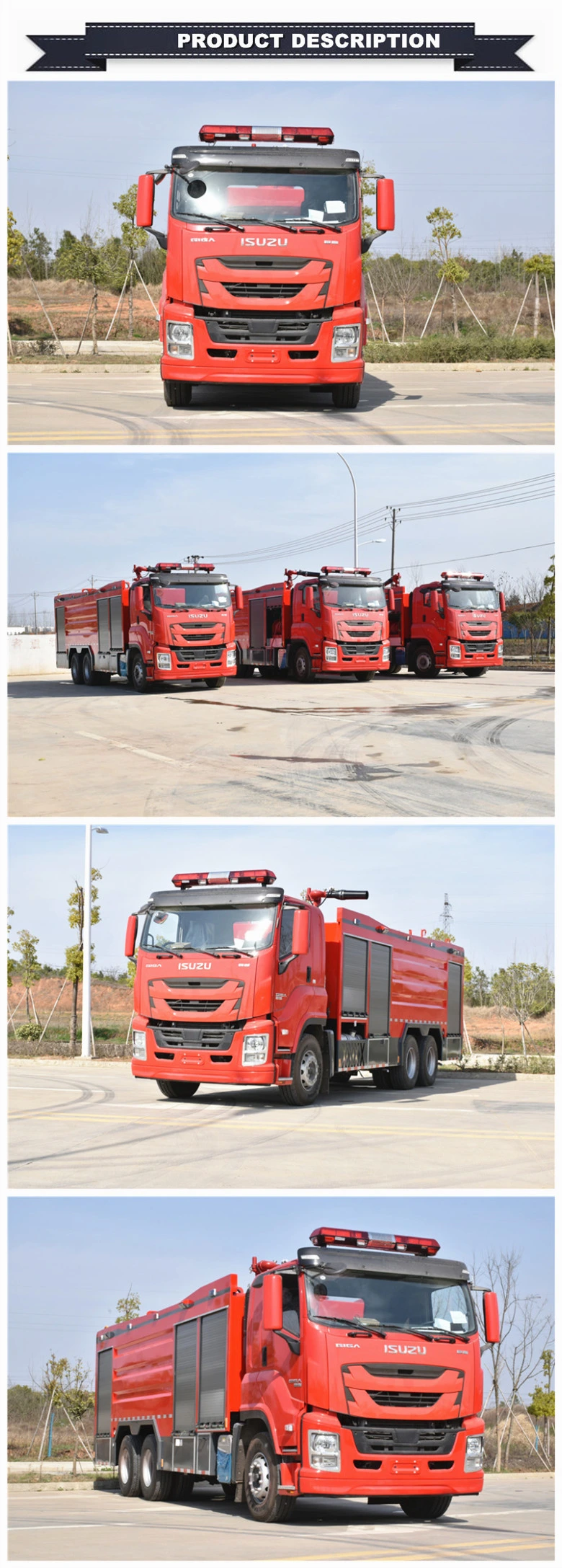 New Japan Giga 350HP 4000 Gallons 12000L 12, 000 Litres Fire Water Truck with Foam Tank