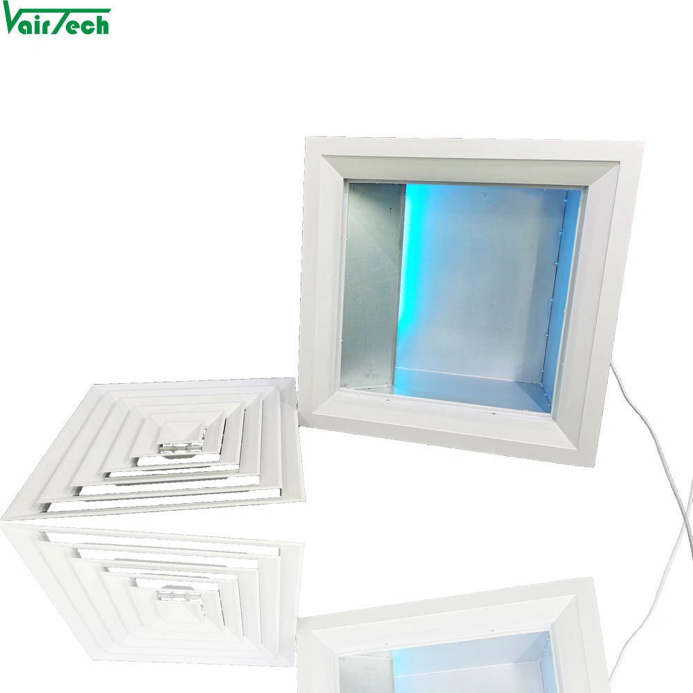 Aluminum Air Conditioner Ceiling Air Diffuser with Plenum Box and UV Sterilizer