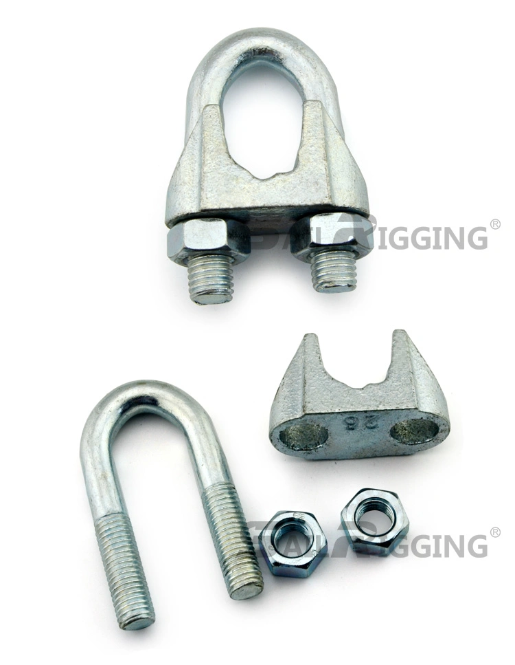 Galv Cheap DIN741 Safety Wire Rope Clamp Duplex Wire Rope Clip