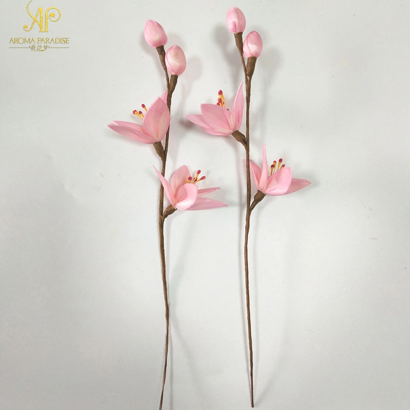 Handmade 28cm H Sakura Branches Bouquet Reed Diffuser Sola Flowers