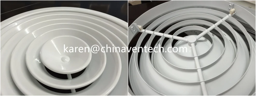 Adjustable Air Diffuser with Damper Round Ceiling Diffuser Air Conditioning Diffuser