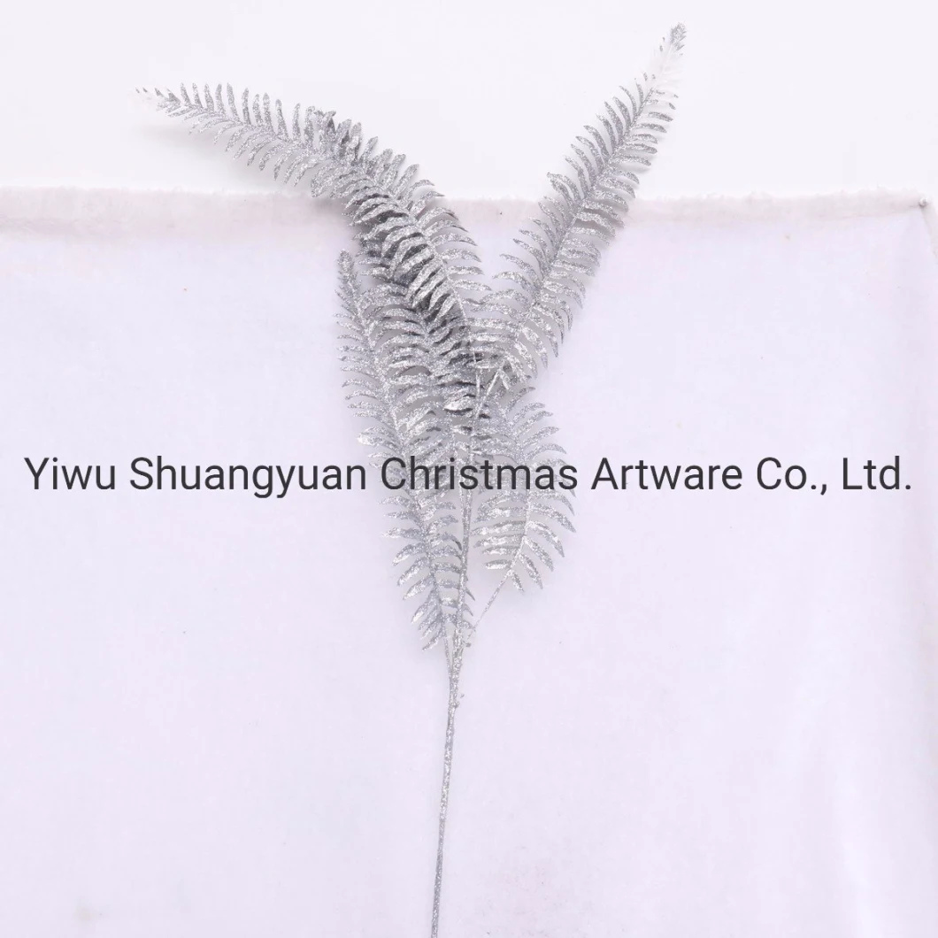 Sliver Plastic Artificial Christmas Tree Branches White Branches for Christmas Tree