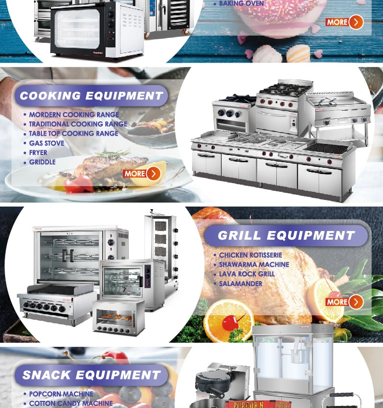 Snack Machine Kitchen Equipments Bakery Equipments Single Head Gas Crepe Machine