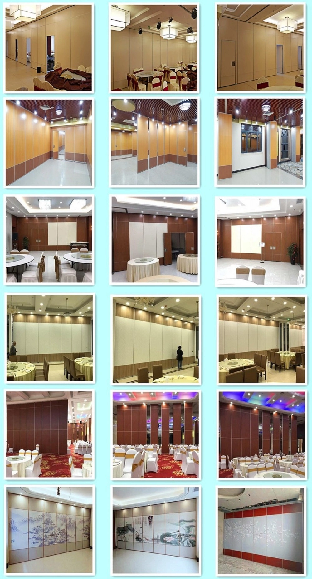 Dividing Space Folding Wood Movable Wall Partition for Auditorium