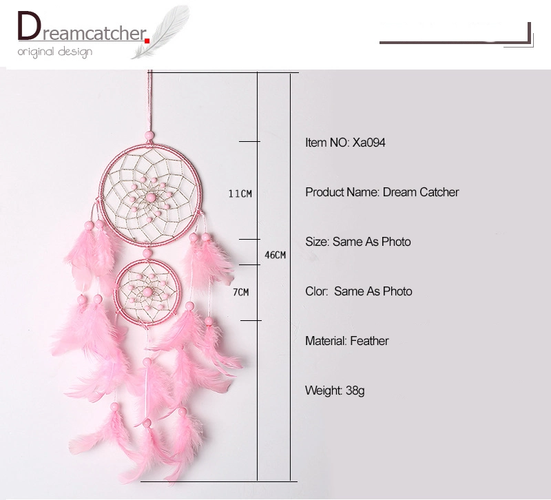 Ins Popular Pink Girl Dream Catcher Pendant Car Hanging Bedroom Air Hanging Living Room Wall Hanging