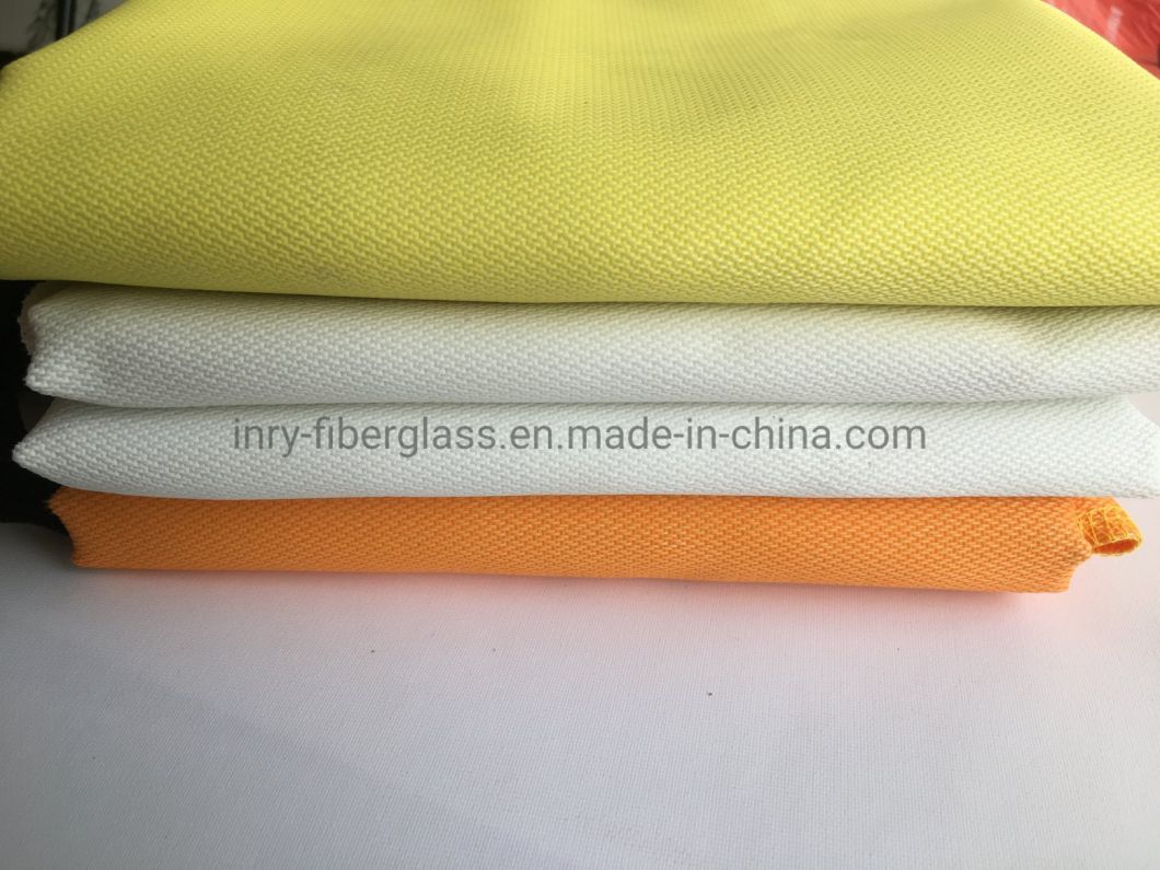 Colorful Fireproof Two Sides Silicone Coated Fiberglass Fire Fighting Blankets Orange Fire Blanket