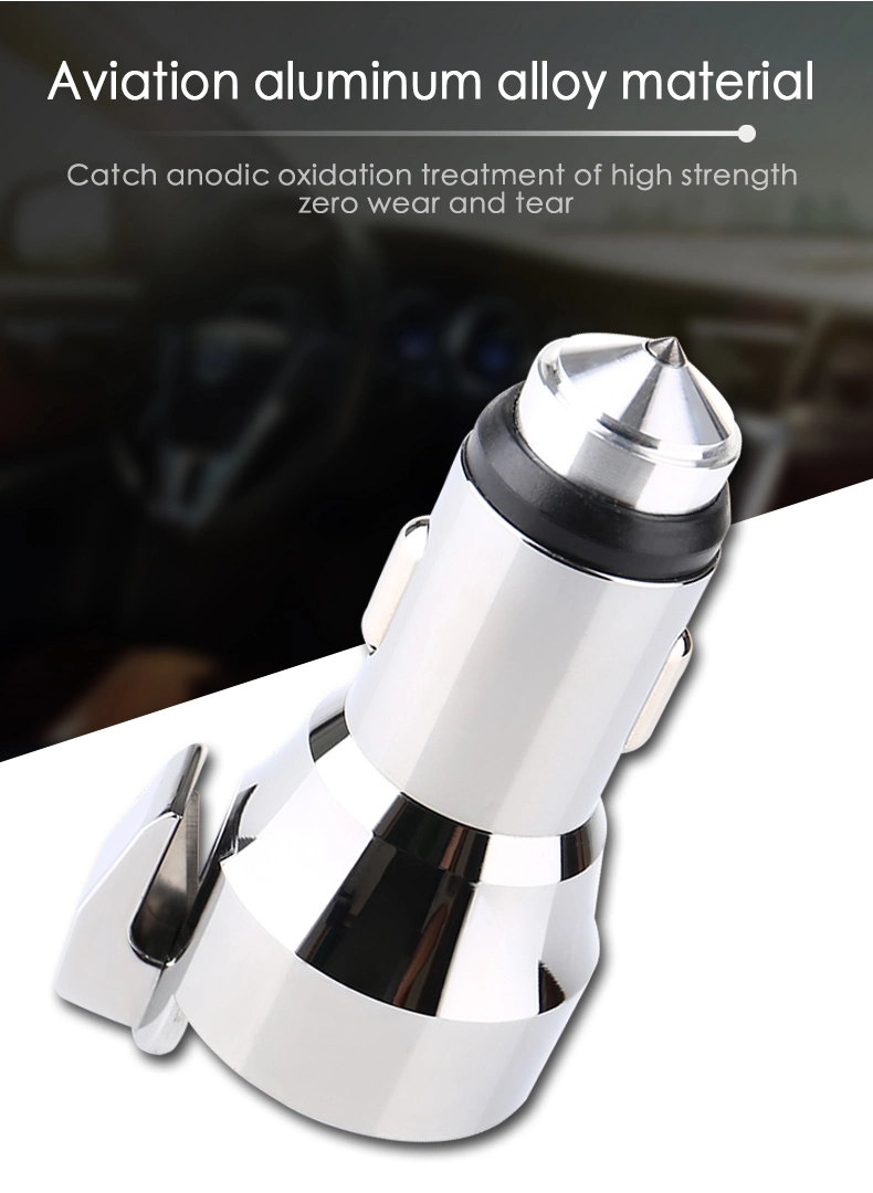 Car Glass Hammer and USB Charger Tool for Saving Life