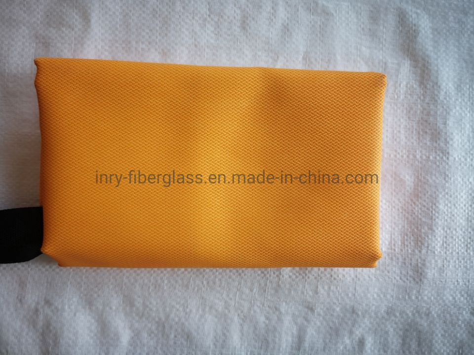Colorful Fireproof Two Sides Silicone Coated Fiberglass Fire Fighting Blankets Orange Fire Blanket