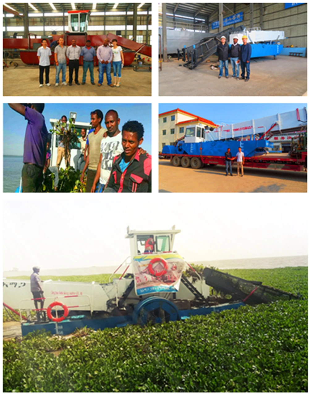 Head Dredging Hydraulic Aquatic Weed Harvester Garbage Collecting Machine Producer