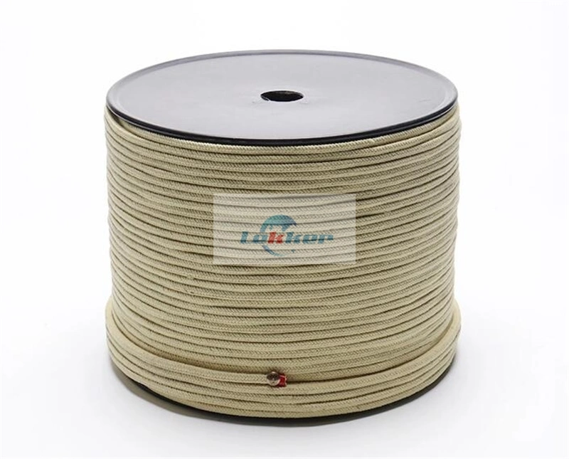 5.5 *5.5mm Square Aramid Fiber Rope for Tamglass Tempering Furnace Kevlar Fire Rope