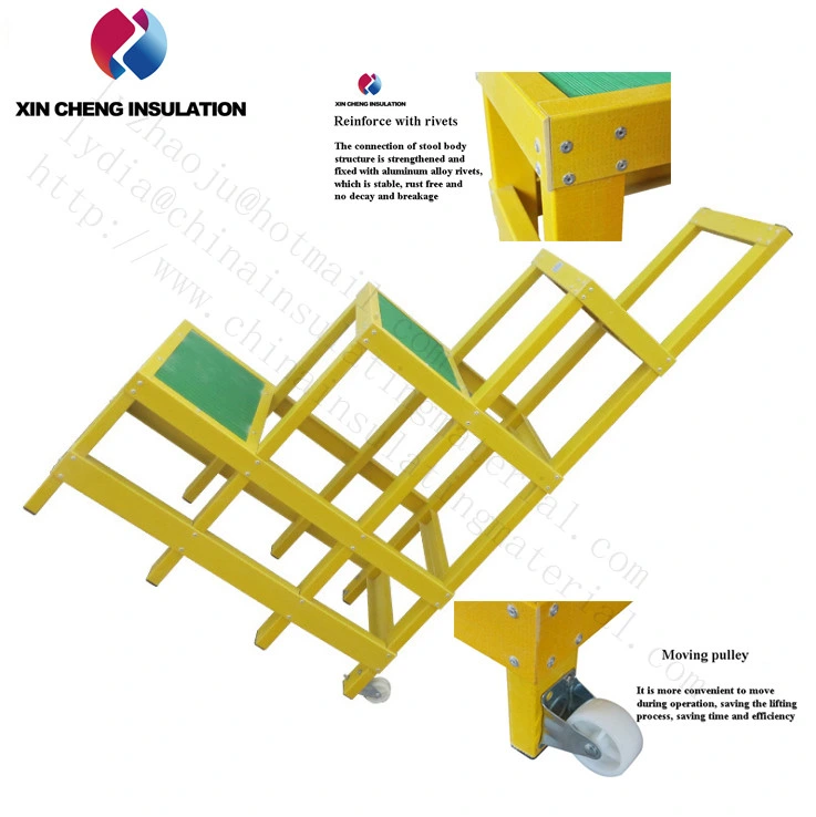 Anti Corrosion FRP Material Industrial Platform Ladder/Step Ladder Stool