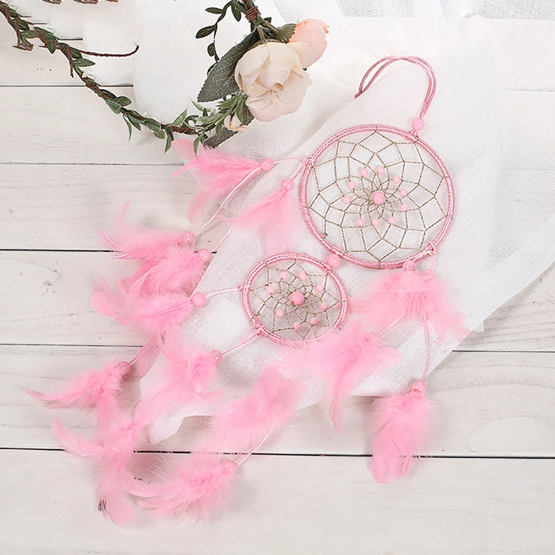 Ins Popular Pink Girl Dream Catcher Pendant Car Hanging Bedroom Air Hanging Living Room Wall Hanging