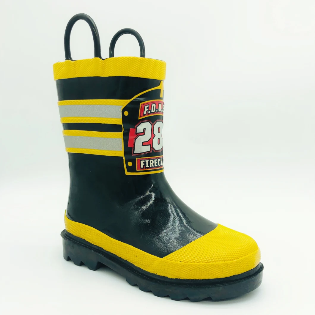 Fireman Kids Outdoor Rain Boots Waterproof Rubber Boots