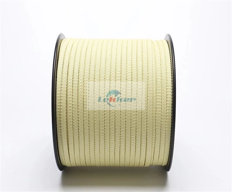 Fire-Resistant Aramid Rope, Fire-Resistant Aramid Kevlar Rope, Yellow Aramid Fiber Webbing for Fire Safety Clothing