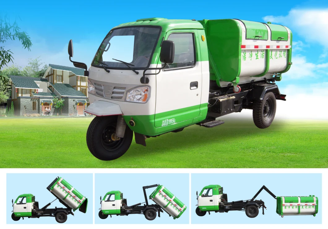 Hydraulic Lifting Garbage Truck/Refuse Collector Tricycle/Garbage Collection Vehicle