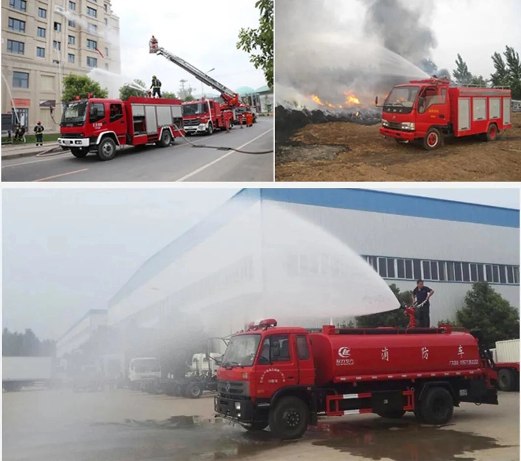 Dongfeng 8000L 130 or 190HP Fire Water Tanker Truck with Fire Fun Jetting Range 55m