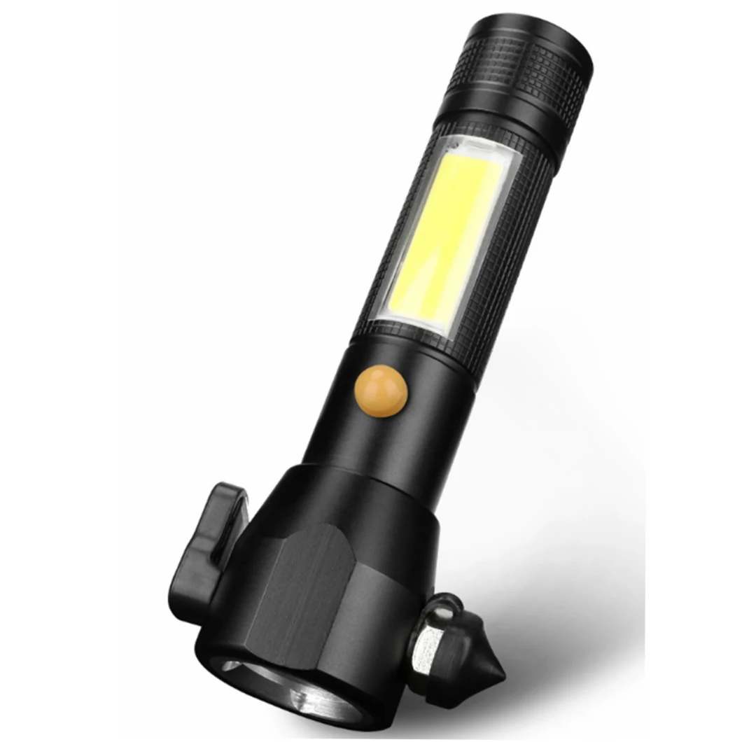 LED Safety Rescue Hammer Emergency Escape Flashlight