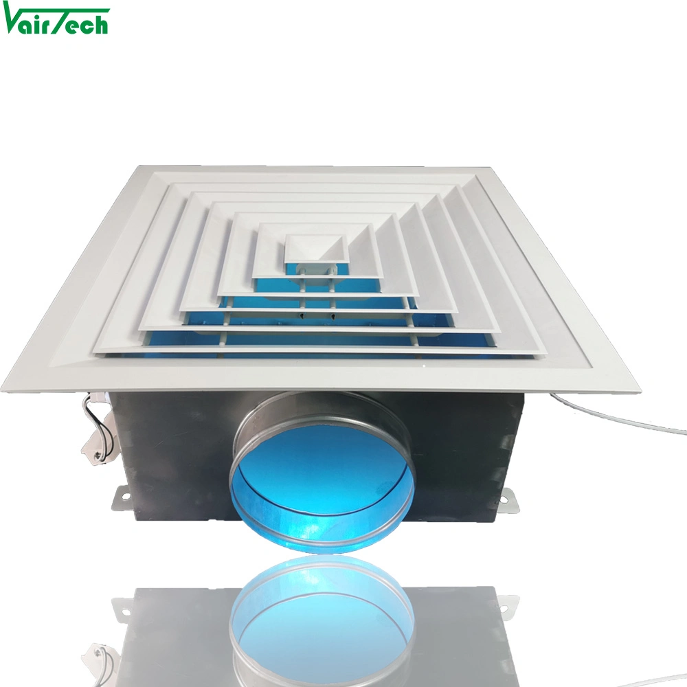 Aluminum Air Conditioner Ceiling Air Diffuser with Plenum Box and UV Sterilizer