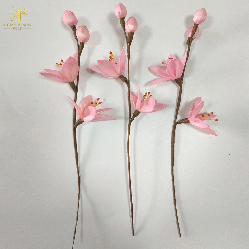Hot Selling Handmade 28cm H Sakura Branches Bouquet of Dry Flower for Home Reed Diffuser