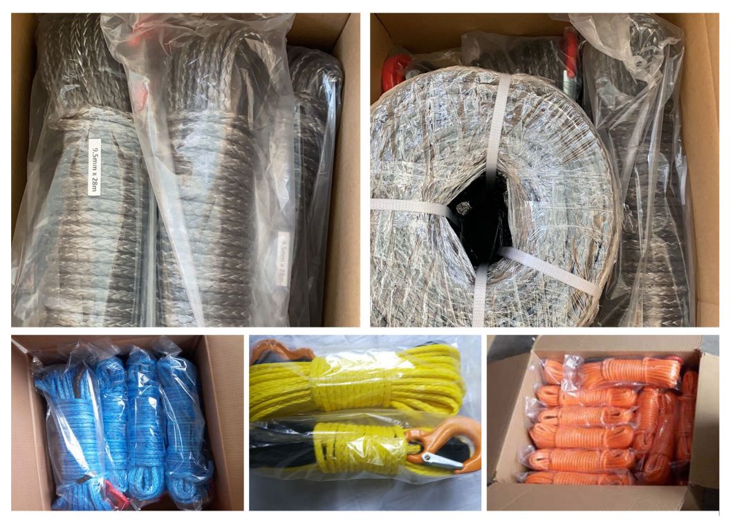 12 Strand Braided Synthetic Rope UHMWPE Mooring/Towing/ Lifting Rope ATV Winch Rope Hmpe Cable Wire Rope Rescue Rope