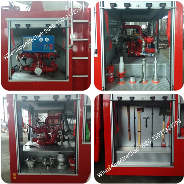 8000 Liter Water Foam Dry Powder Fire Fighting Vehicle Isuzu Fire Engine