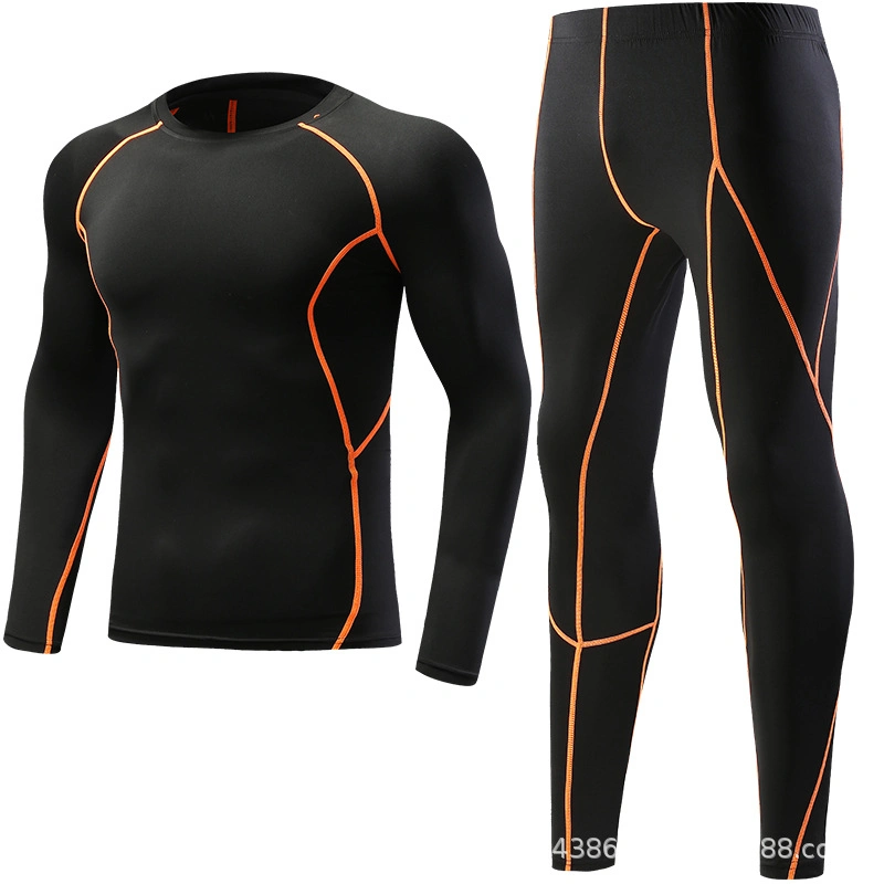 Autumn Winter Sports Fitness Suits Two-Piece Running Training Suits for Children Men