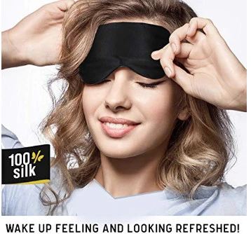Natural Silk Sleep Mask, Blindfold, Super Smooth Eye Mask (One Strap)