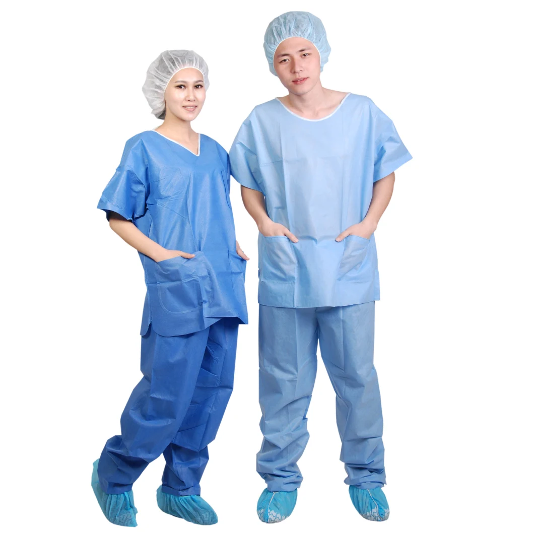 Nonwoven Disposable Hospital Pajamas, Patient Pajamas for Hospital