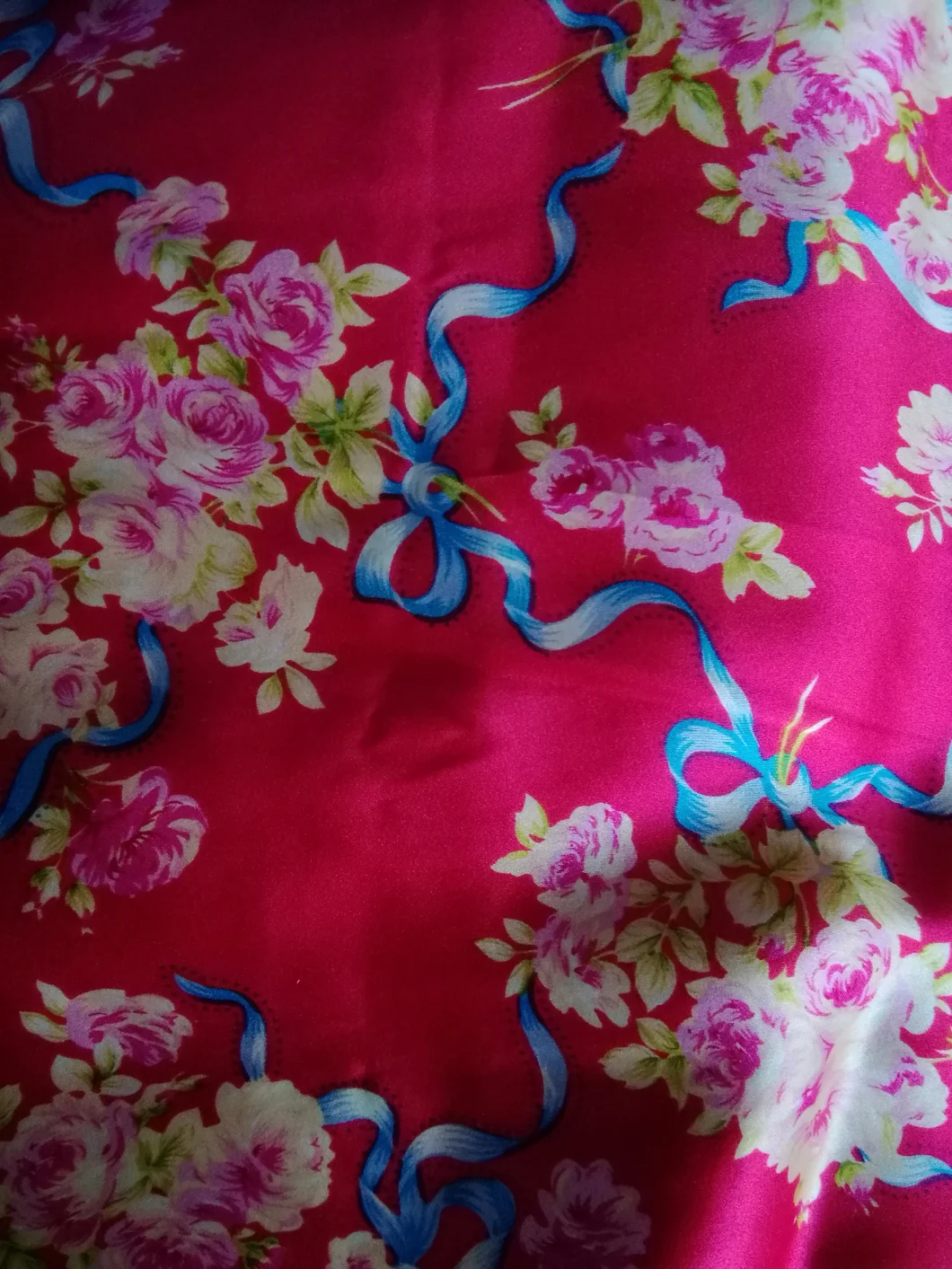 Print Silk Satin Fabric Silk Mulberry 100%