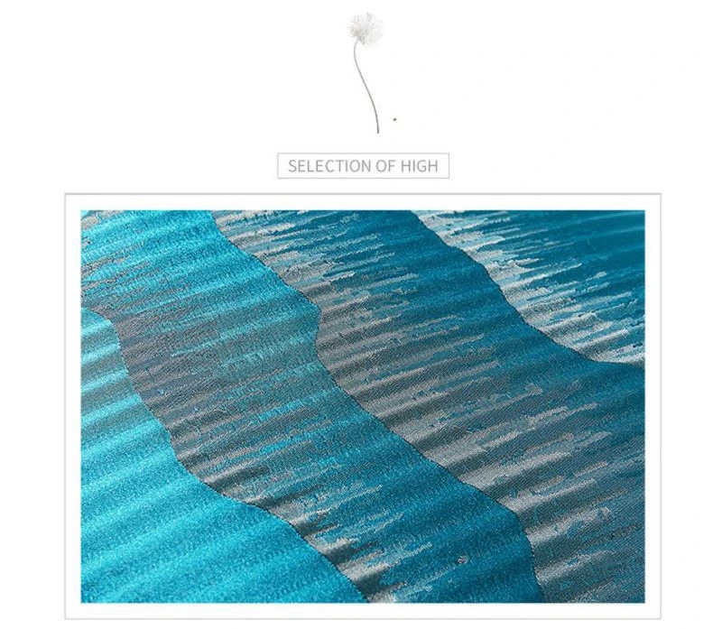 Five-Star Hotel Supply Jacquard Silky and Soft Deep Sky Blue Throw Pillow Covers