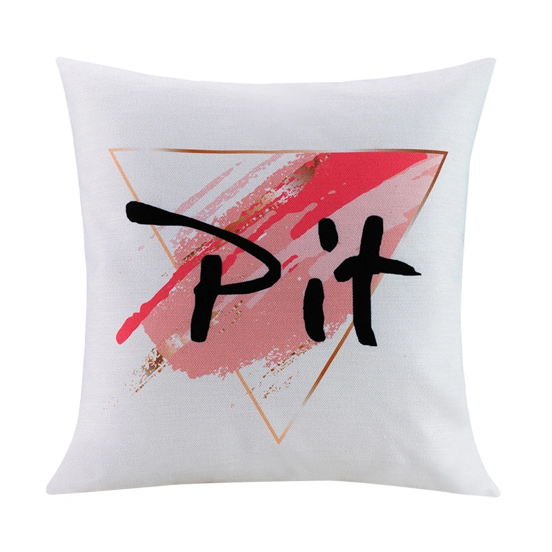 Pink Flower Digital Printing Sofa Cushion Throw Cushion Cover Pillow Case
