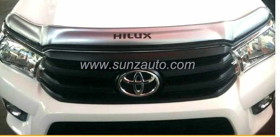 Ycsunz Bonnet Guard for Hilux Revo 2015 Black-Silver Color Front Bonnet Deflector Body Kit Accessories