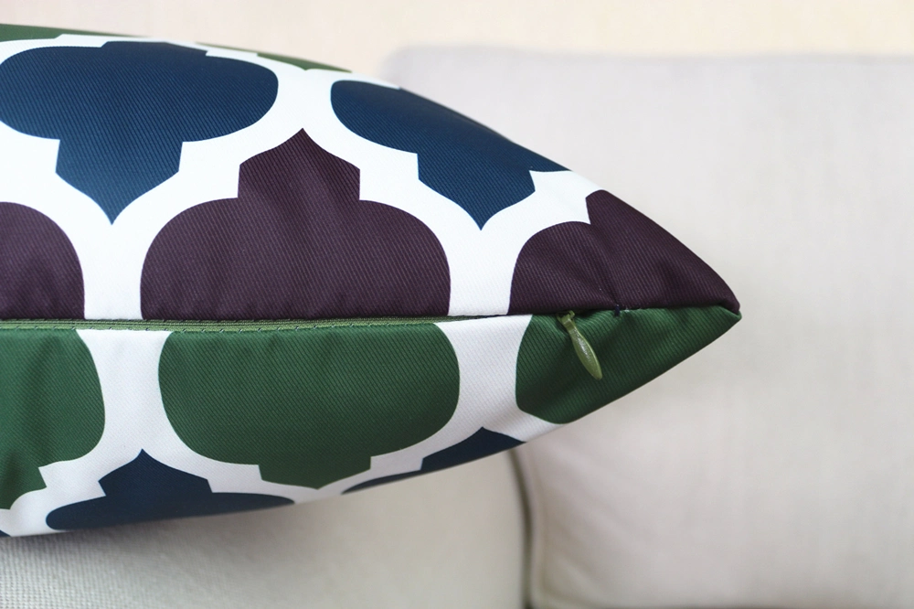 Twill Waterproof Pillow Case Geometric Print Throw Pillow Covers Smooth Modern Cushion