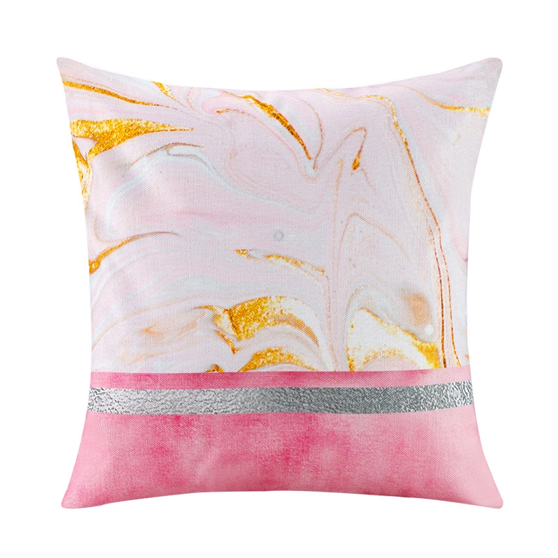 Pink Flower Digital Printing Sofa Cushion Throw Cushion Cover Pillow Case