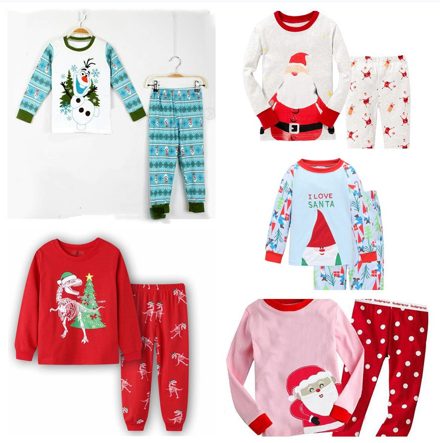 2020 Pajamas Sleepwear Set Autumn Cotton Children Kids Girl Boys Cotton 2PCS Hot Sale Child Pajamas