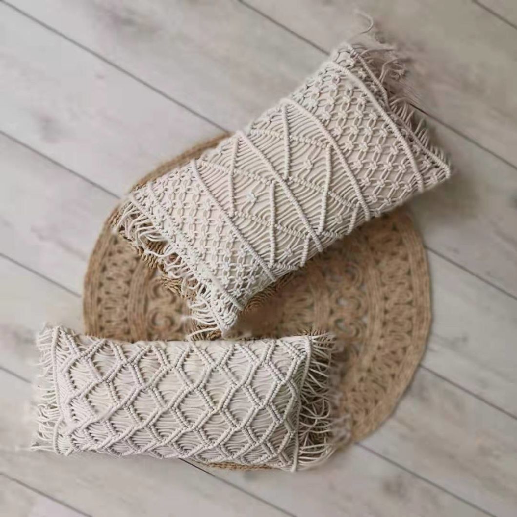 2021 New Macrame Handmade Cotton Thread Pillow Covers Sofa Cushion Cover Decorative Pillowcases Home Textile