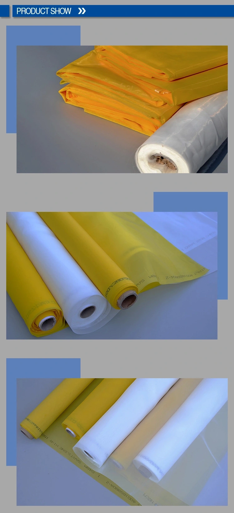10t-180t Polyester Textile Silk Screen Printing Mesh for Printing