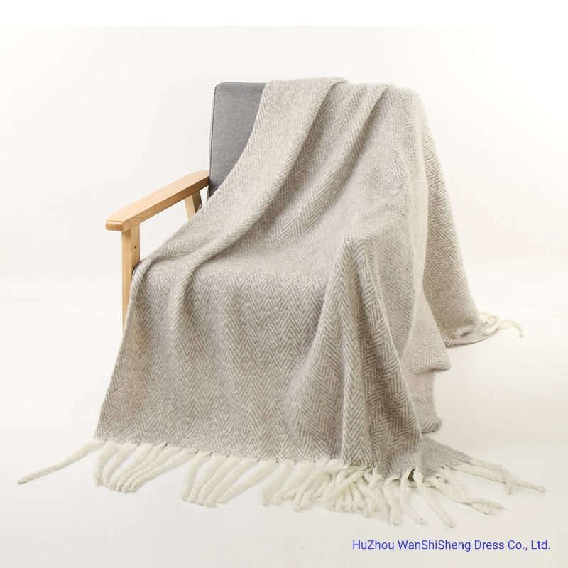 Factory Price Hot Selling 100%Polyester Big Size Scarf Shawl Herringbone Woven Blanket Scarf/Winter
