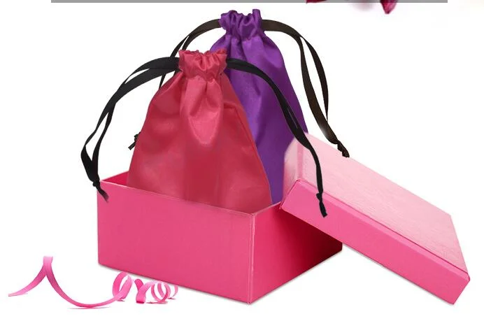 Private Label Silk Satin Bag Color Satin Bag for Menstrual Cup
