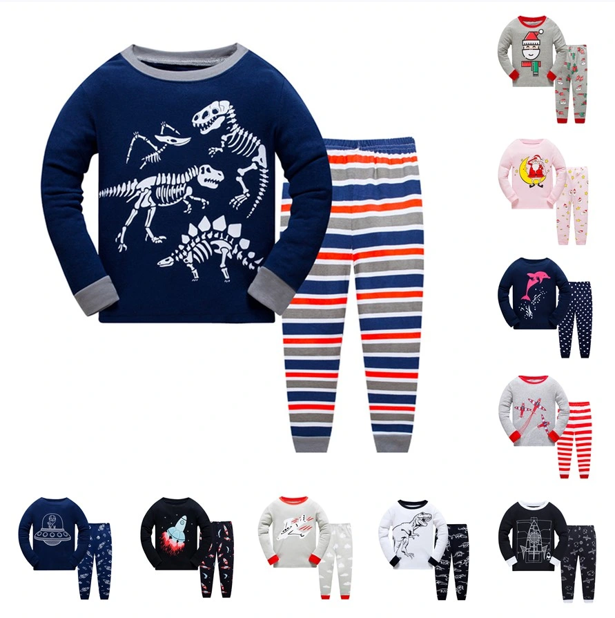 Kids Pajamas Set Children Cartoon Sleepwear Boys Home Pajamas Girls Cotton Sweet Animal Sleep Suit