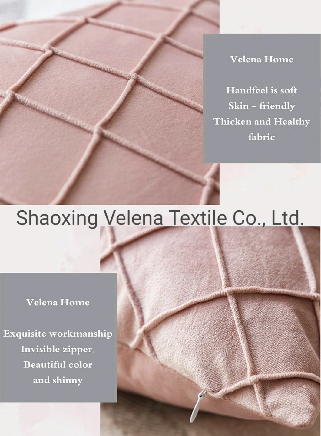 Wholesale Decorative Holland Velvet Square Throw Pillow Sofa Cushion Covers Home Textile Fabric