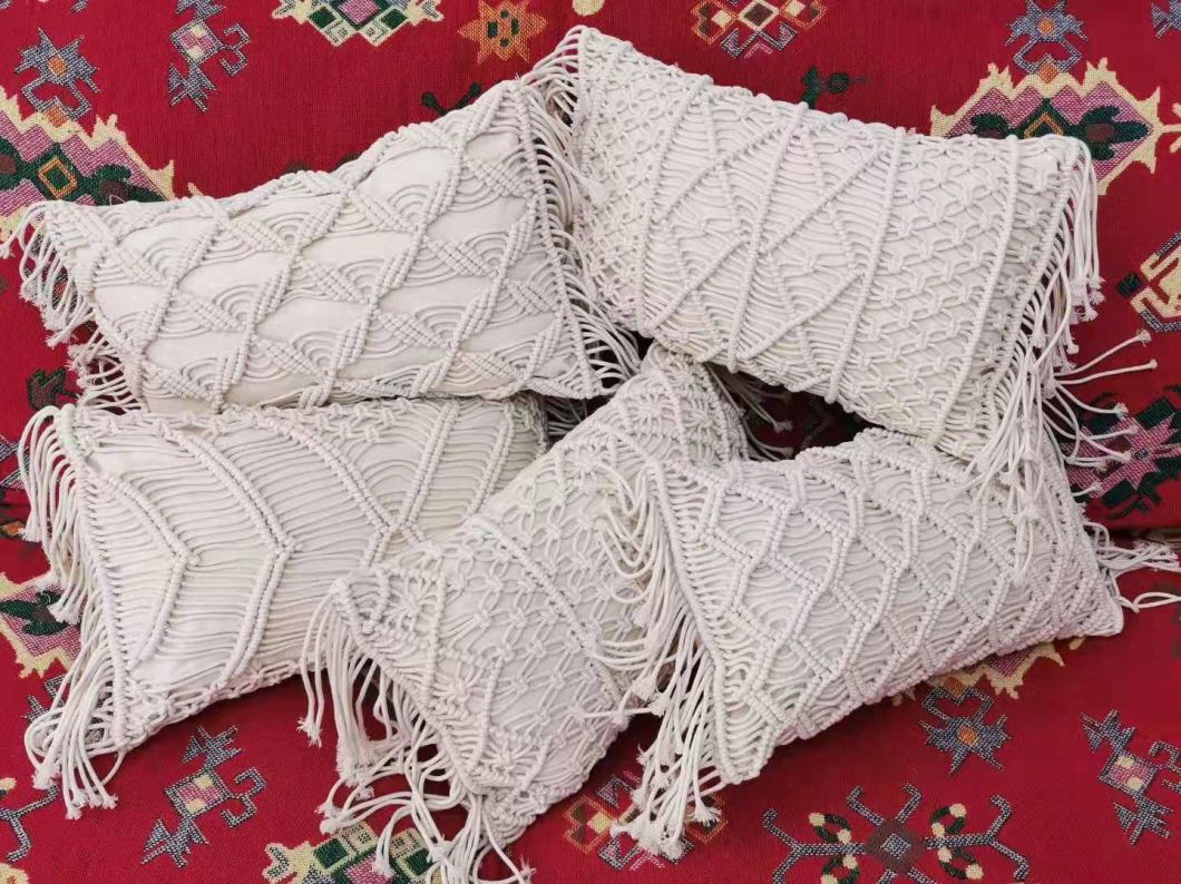 2021 New Macrame Handmade Cotton Thread Pillow Covers Sofa Cushion Cover Decorative Pillowcases Home Textile