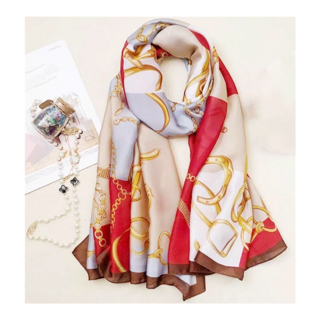 Pure Color Faux Silk Square Scarf/Hijab