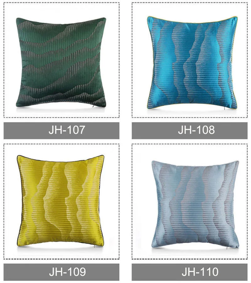 Five-Star Hotel Supply Jacquard Silky and Soft Deep Sky Blue Throw Pillow Covers